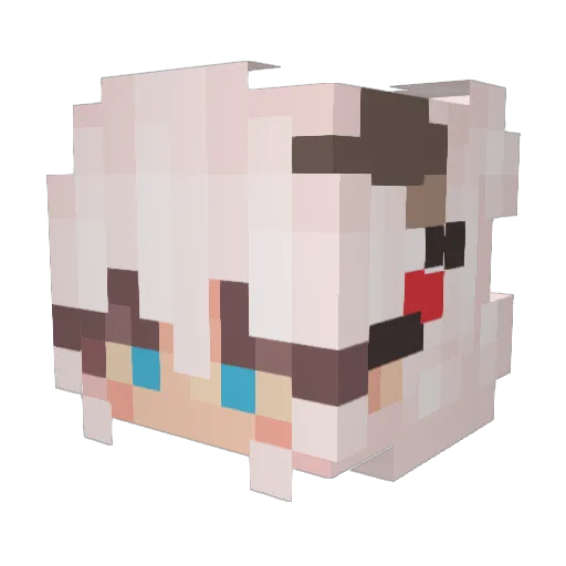 satrs Minecraft avatar head, 3D render