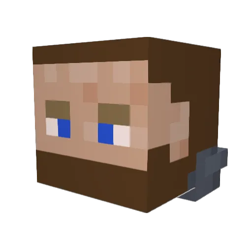 sattacraft Minecraft avatar head, 3D render