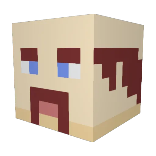 sattanaa Minecraft avatar head, 3D render