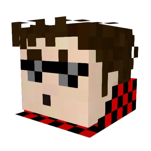 satudee Minecraft avatar head, 3D render