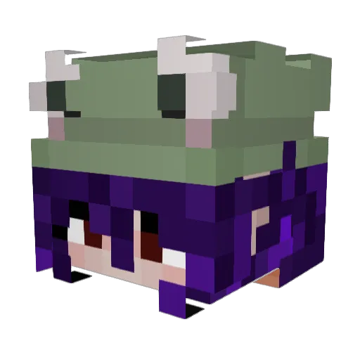 saturnmuah Minecraft avatar head, 3D render