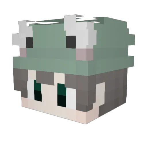 satuzin Minecraft avatar head, 3D render