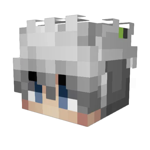 satya Minecraft avatar head, 3D render