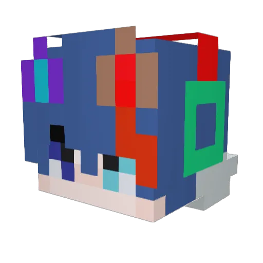 satyam_ Minecraft avatar head, 3D render