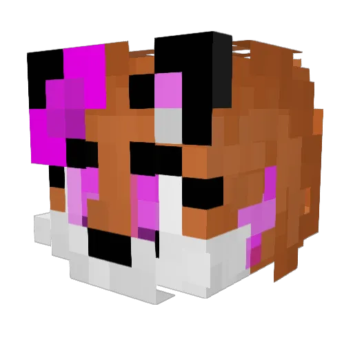 sauk Minecraft avatar head, 3D render