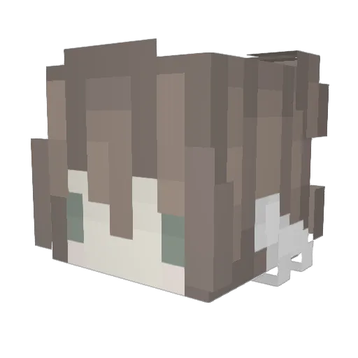 saukyute Minecraft avatar head, 3D render