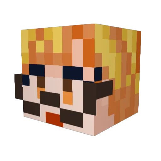 sautumn Minecraft avatar head, 3D render