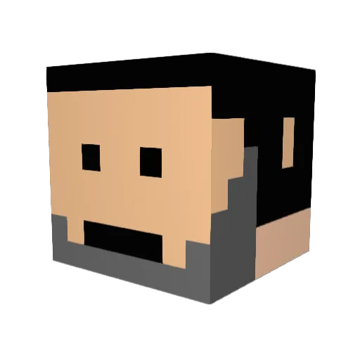 savacou Minecraft avatar head, 3D render