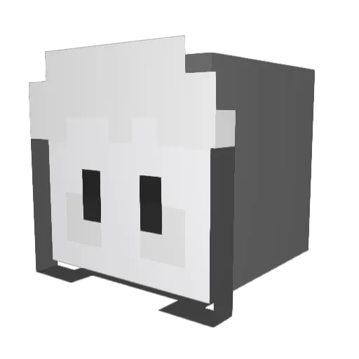 savanimate Minecraft avatar head, 3D render