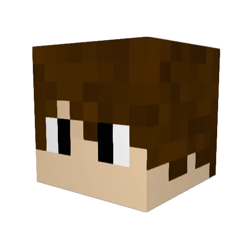 savergon Minecraft avatar head, 3D render