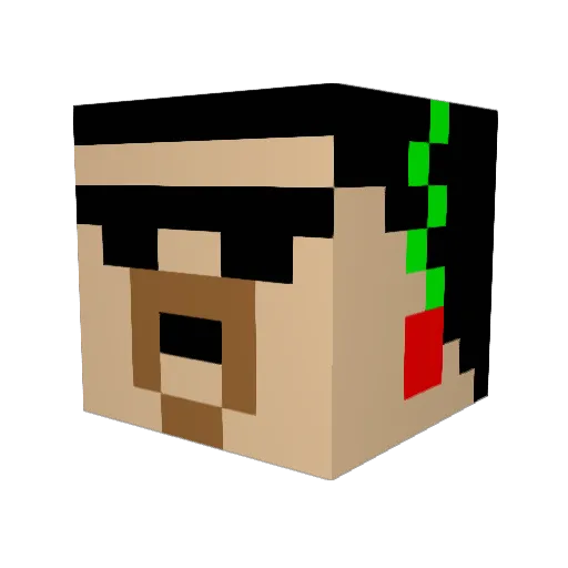 savethekill Minecraft avatar head, 3D render