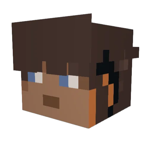 savourytooth Minecraft avatar head, 3D render