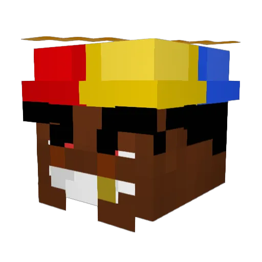 savwge Minecraft avatar head, 3D render