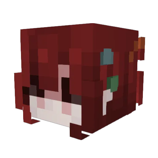 saw Minecraft avatar head, 3D render