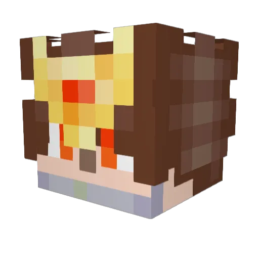 sawadabr Minecraft avatar head, 3D render