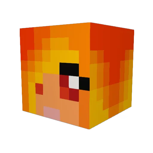 sawahg Minecraft avatar head, 3D render