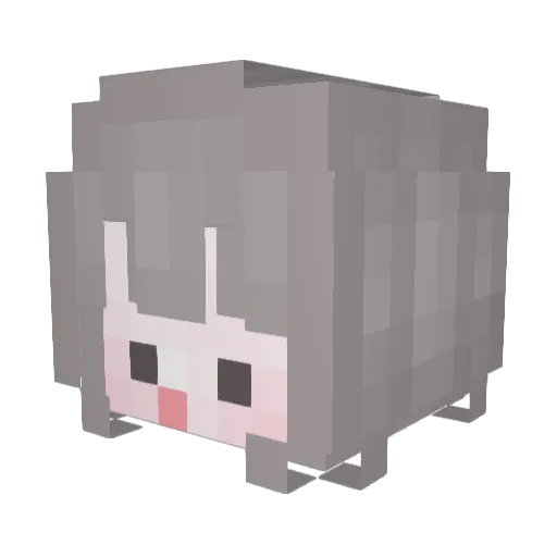 sawakoxo Minecraft avatar head, 3D render