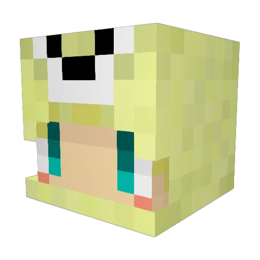 sawamichi Minecraft avatar head, 3D render