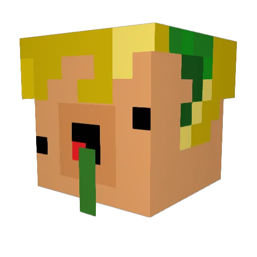 sawarizor Minecraft avatar head, 3D render