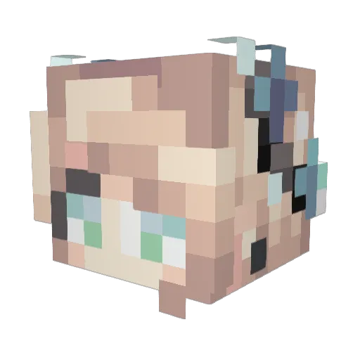 sawawaw Minecraft avatar head, 3D render