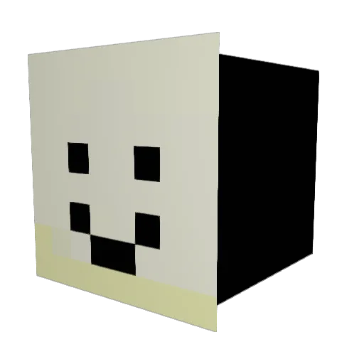 sawdea Minecraft avatar head, 3D render