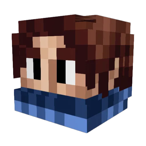 sawmod Minecraft avatar head, 3D render