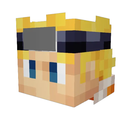 sawoooo Minecraft avatar head, 3D render