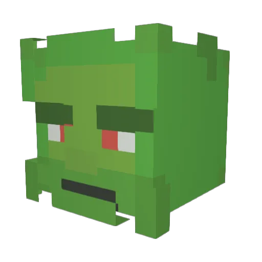 sawrus6 Minecraft avatar head, 3D render