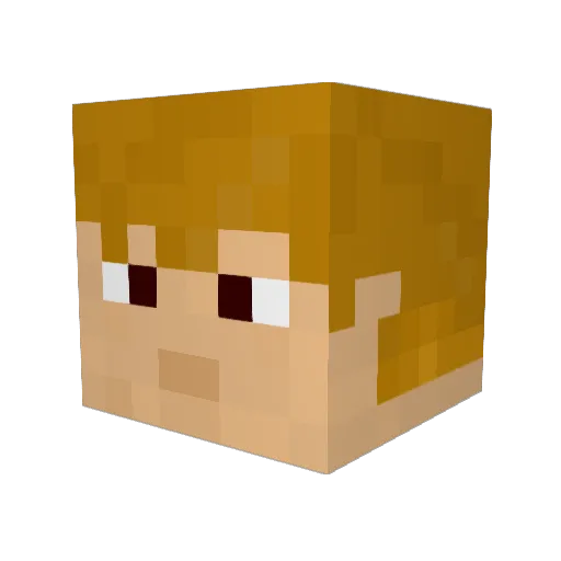 saxosquatch Minecraft avatar head, 3D render