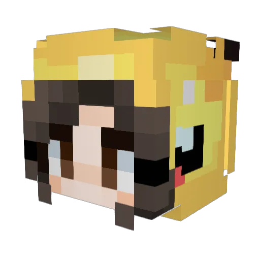 saya90 Minecraft avatar head, 3D render