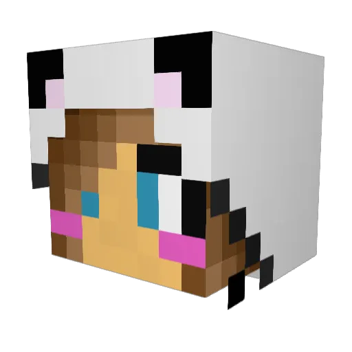 sayakatun Minecraft avatar head, 3D render