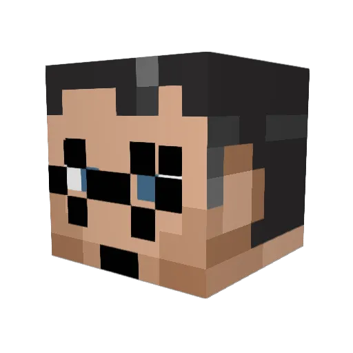 sayee Minecraft avatar head, 3D render