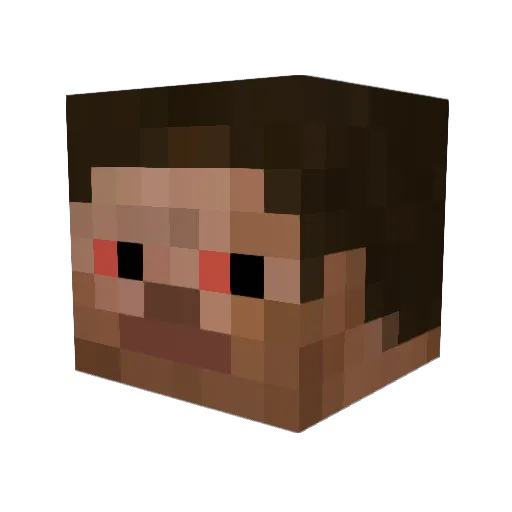 sayukiu Minecraft avatar head, 3D render