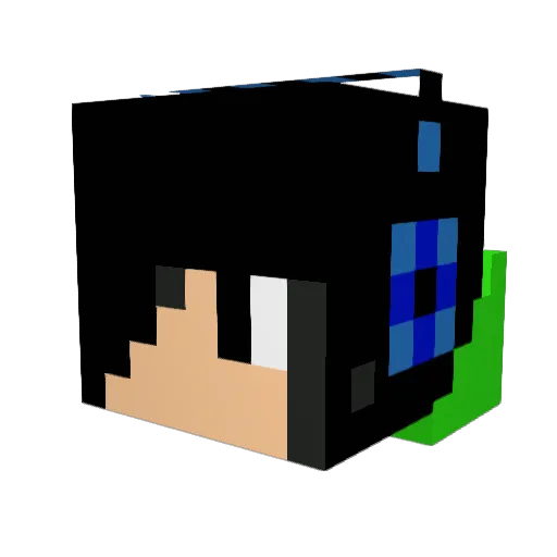 sazabee Minecraft avatar head, 3D render