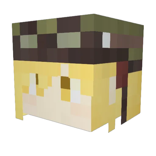 sazikun Minecraft avatar head, 3D render