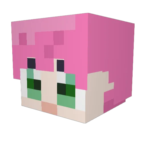 sbbing Minecraft avatar head, 3D render