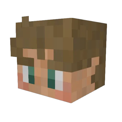 sbigoglys Minecraft avatar head, 3D render