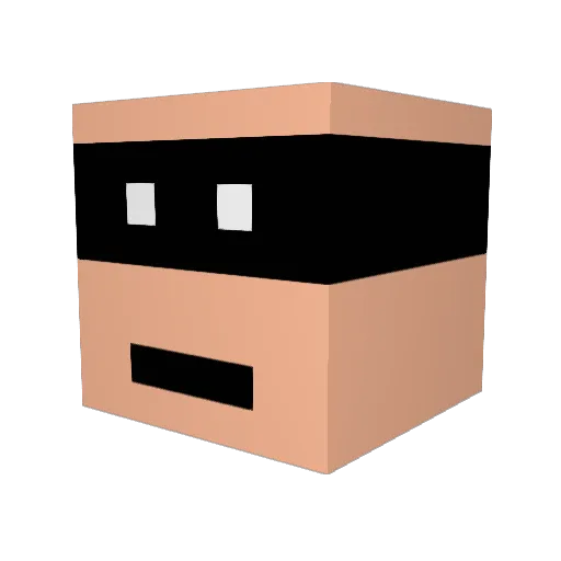 sblasko Minecraft avatar head, 3D render
