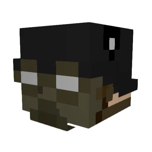 sbomboo Minecraft avatar head, 3D render