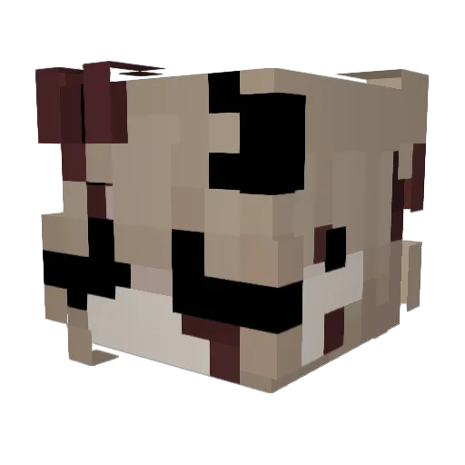 sboooky Minecraft avatar head, 3D render