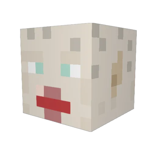 sbqp3 Minecraft avatar head, 3D render