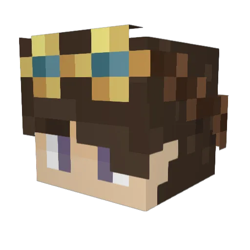 sburaky Minecraft avatar head, 3D render