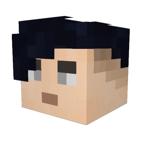 sburokaneki Minecraft avatar head, 3D render