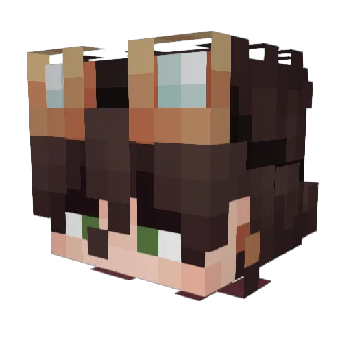 sc01746 Minecraft avatar head, 3D render