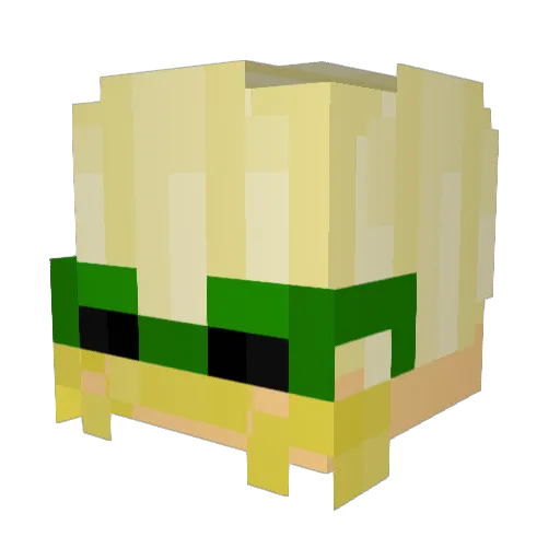scaird Minecraft avatar head, 3D render