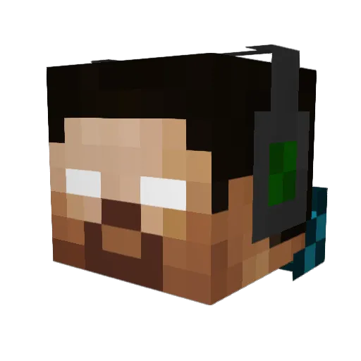 scale14 Minecraft avatar head, 3D render