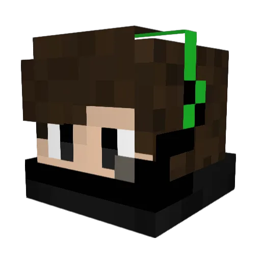 scalzy Minecraft avatar head, 3D render