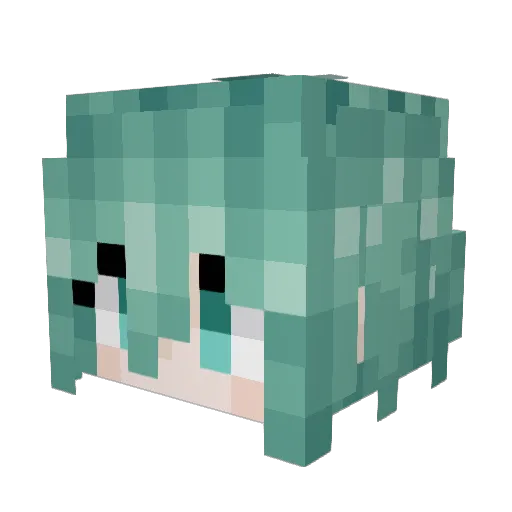 scame Minecraft avatar head, 3D render