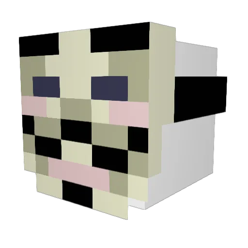 scamertron Minecraft avatar head, 3D render