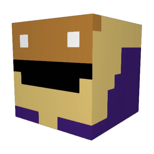 scammer5000 Minecraft avatar head, 3D render